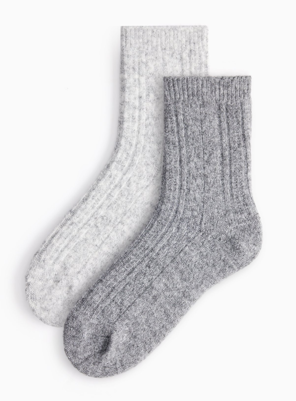 Grey Cosy Boot Socks 2 Pack 4-8