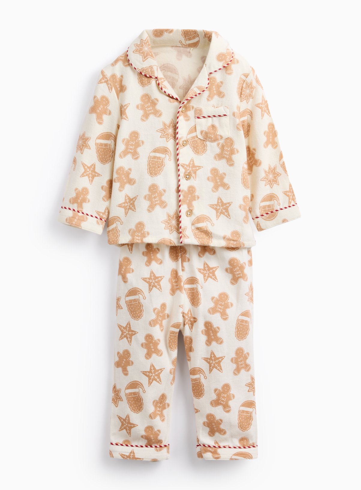 Baby Christmas Gingerbread Print Pyjamas 