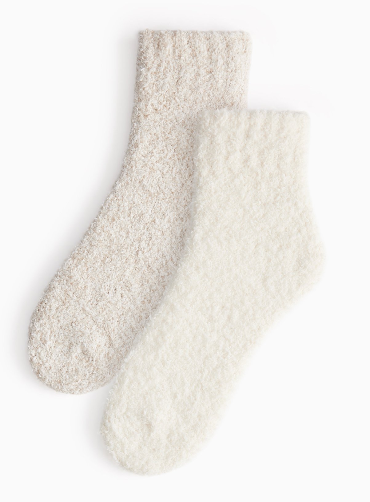 Neutral Cropped Cosy Ankle Socks 2 Pack 4-8