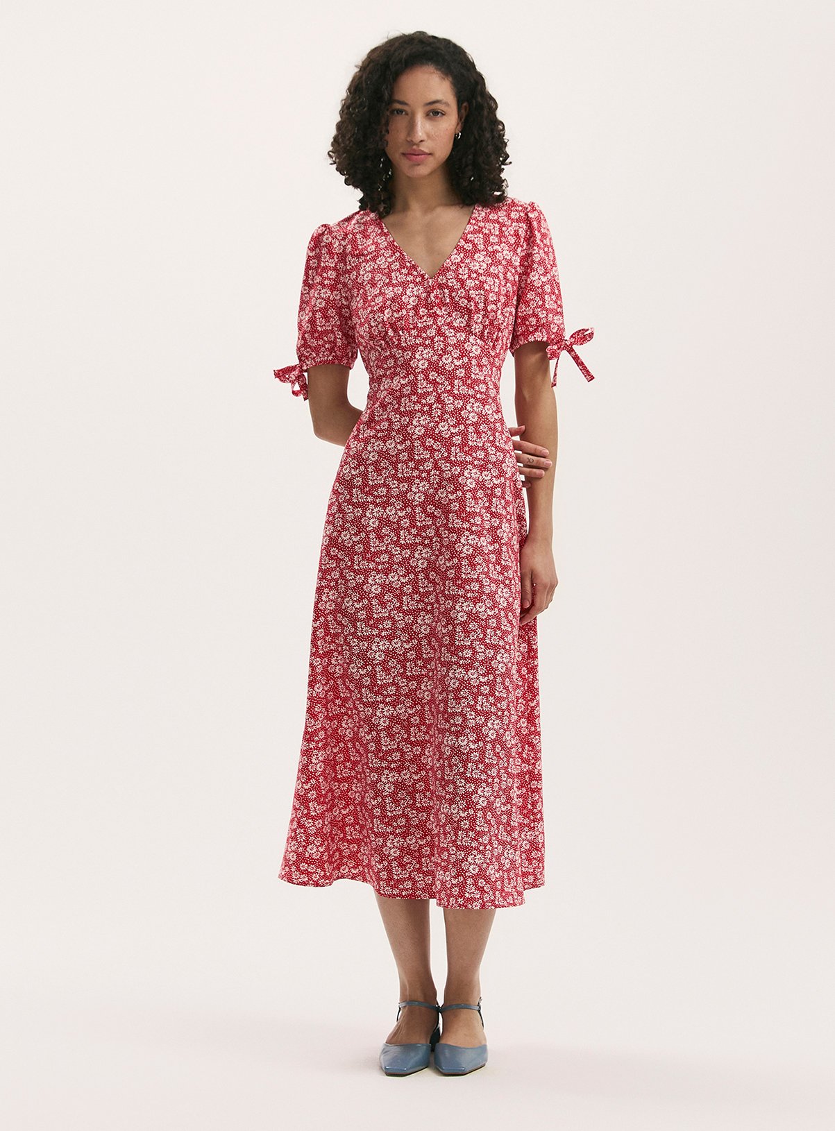 FINERY Gabriella Dress Red Daisy 8