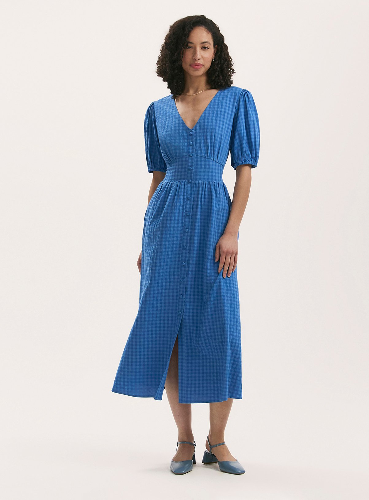 FINERY Addison Dress Blue