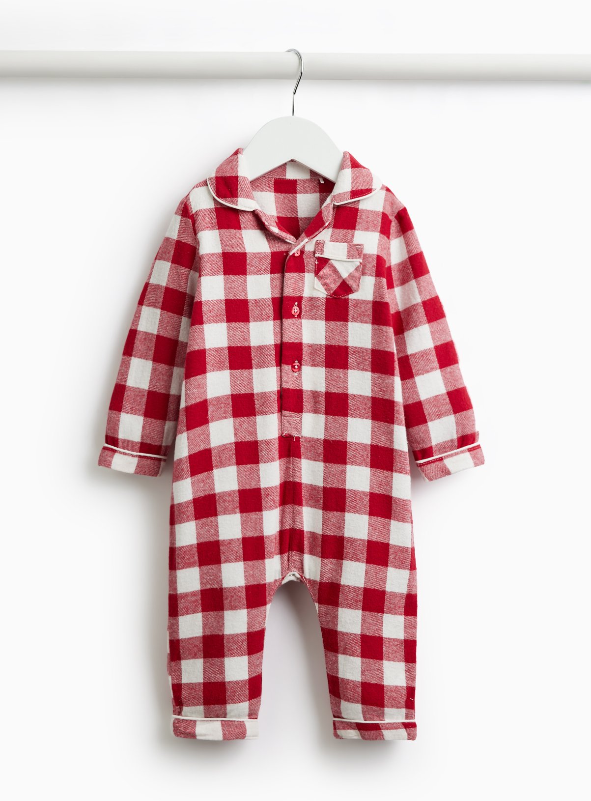 Matching Family Christmas Red Check Romper 