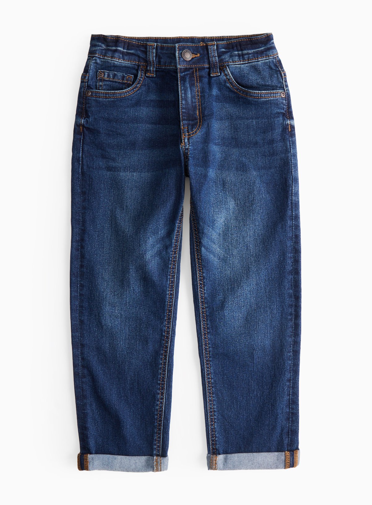 Dark Indigo Straight Leg Jeans 