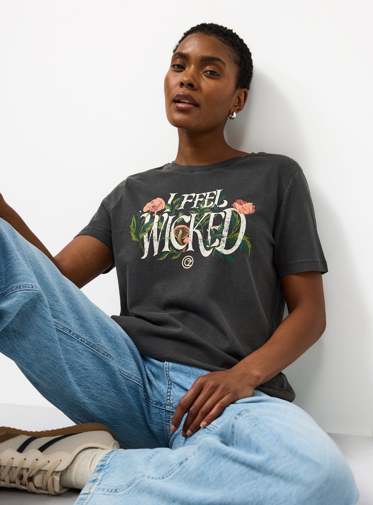 Charcoal Wicked Printed T-Shirt 