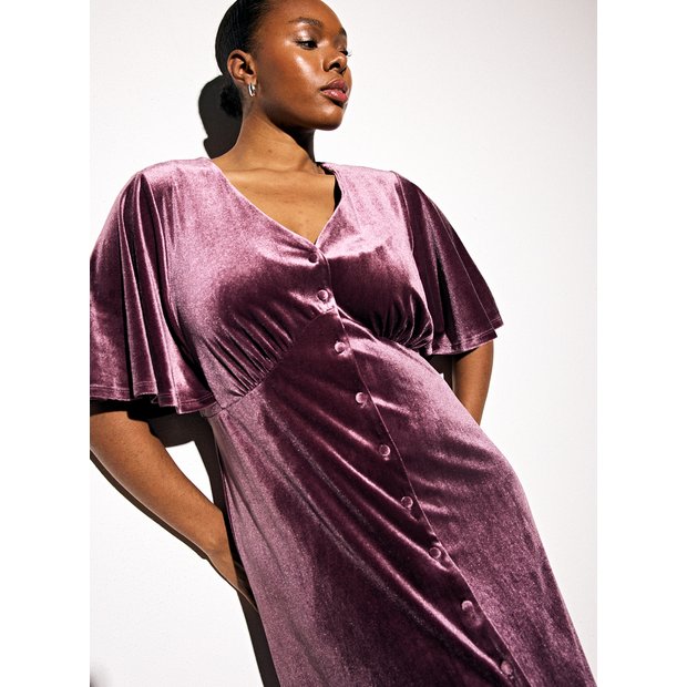 Buy Dark Red Velvet Midaxi Tea Dress 10 Dresses Tu