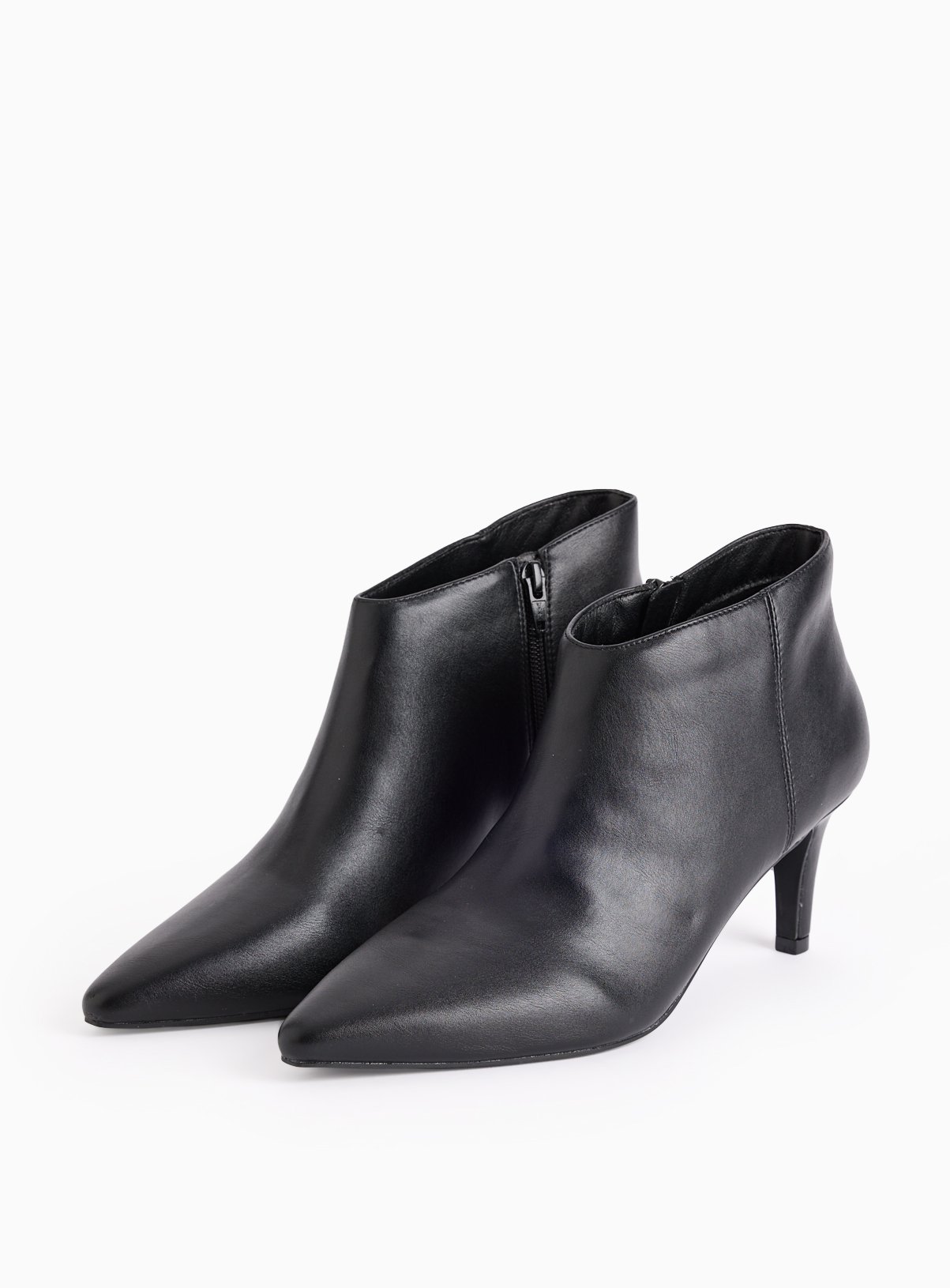 Black Pointed Toe Ankle Boots 