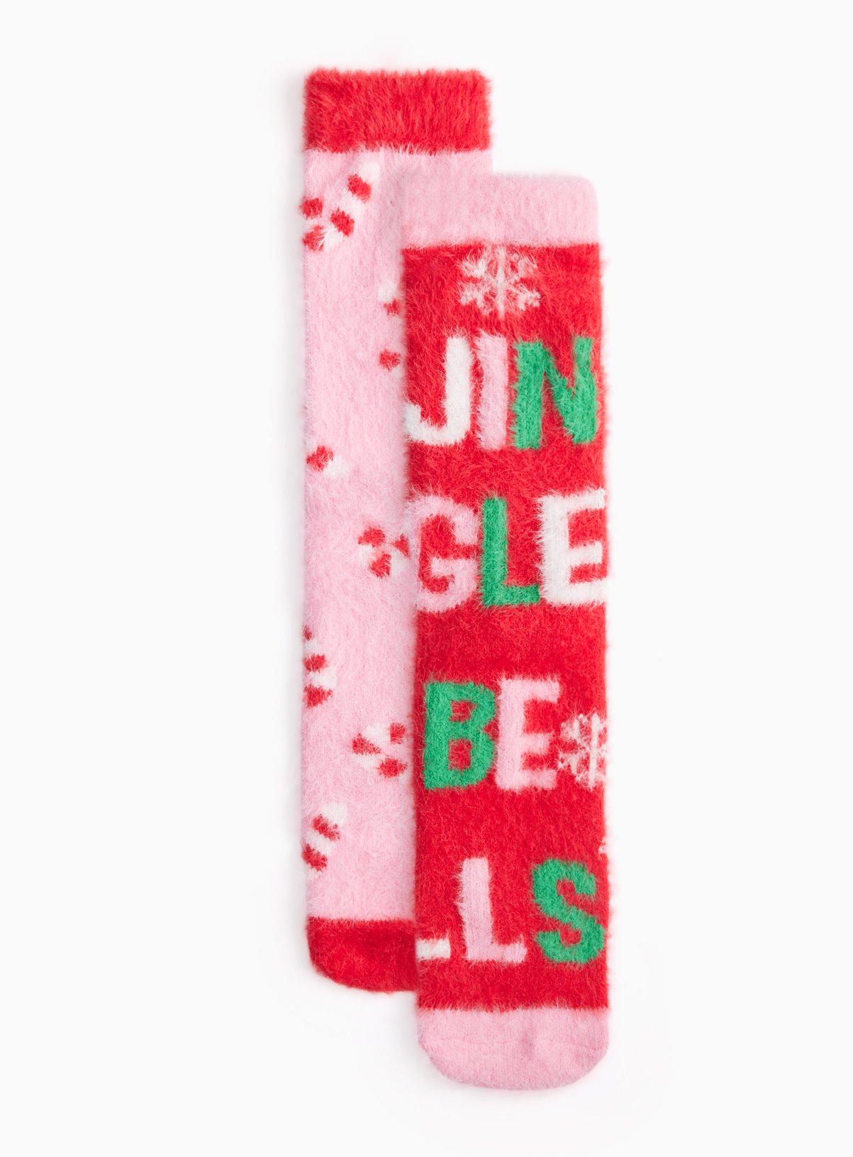 Jingle Bells Candy Cane Cosy Socks 2 Pack 4-8
