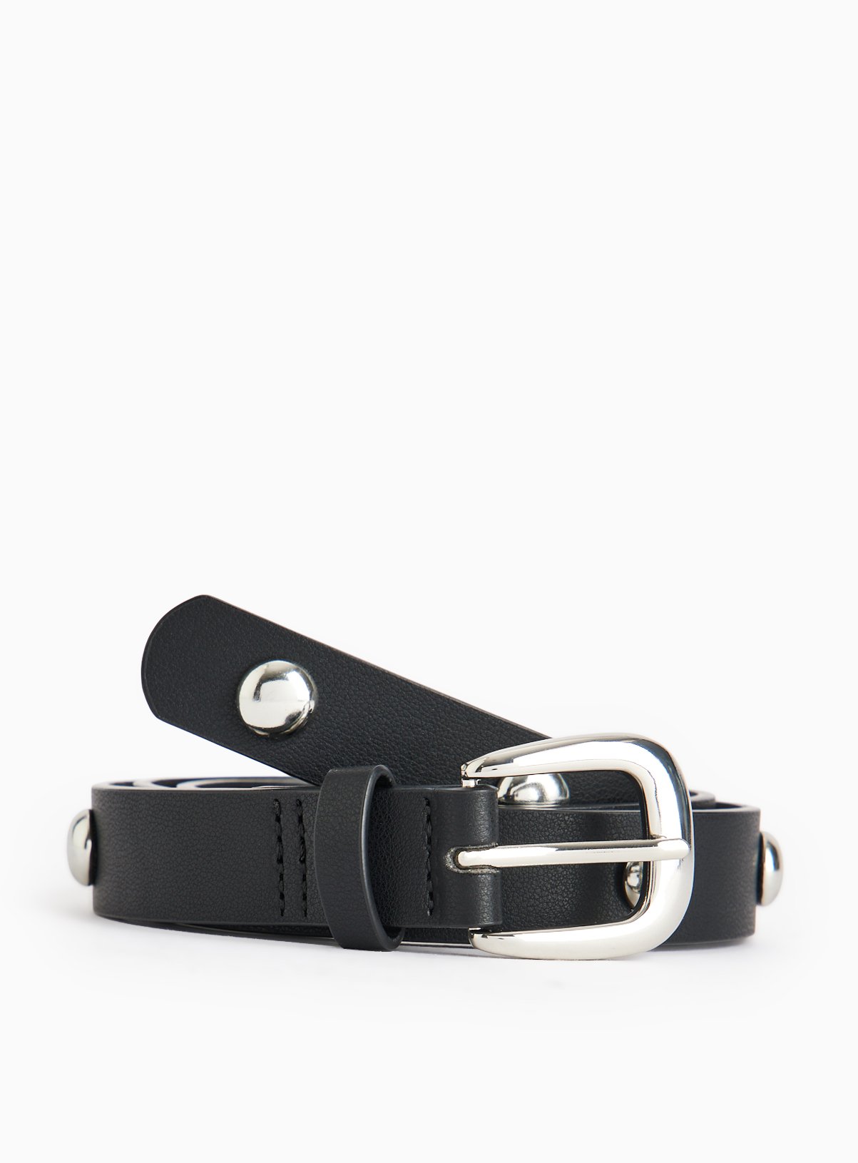 Black & Silver Dome Stud Belt S
