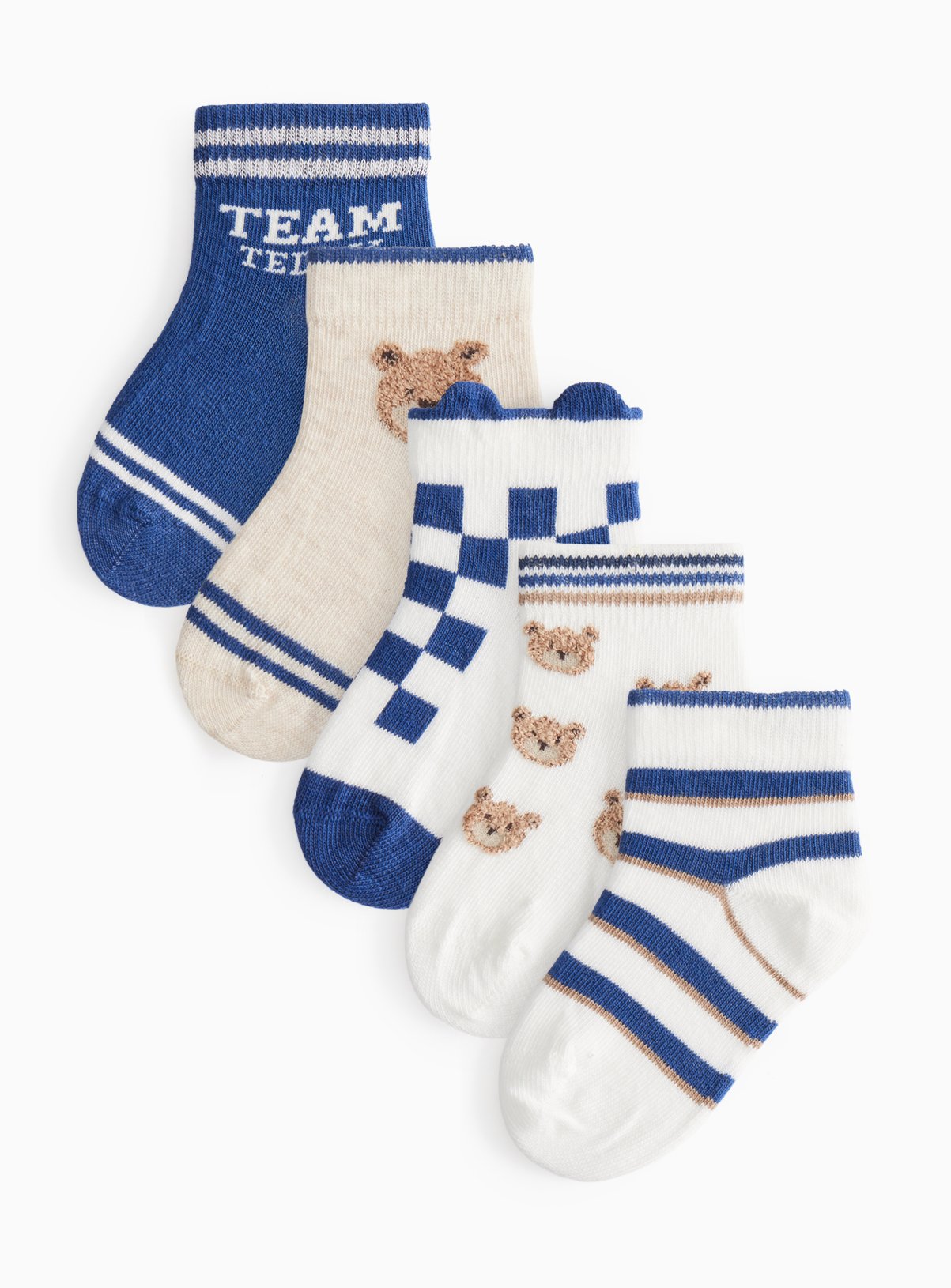 Team Teddy Socks 5 Pack 