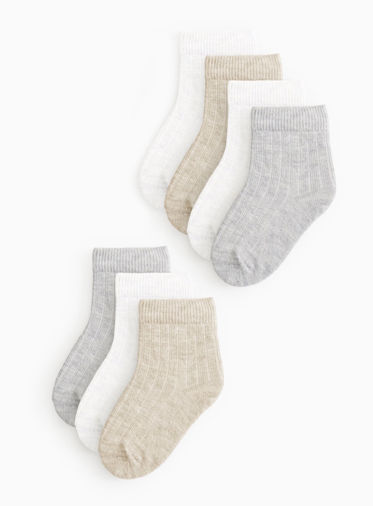 Plain Neutral Socks 7 Pack 