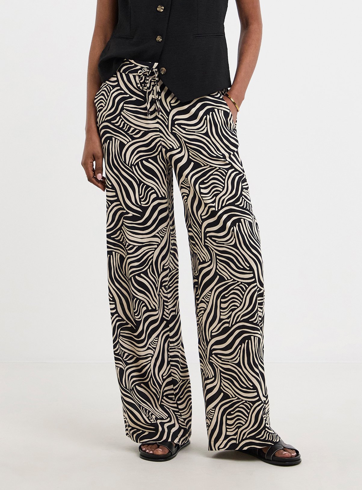 JD WILLIAMS Spun Viscose Wide Leg Trouser 