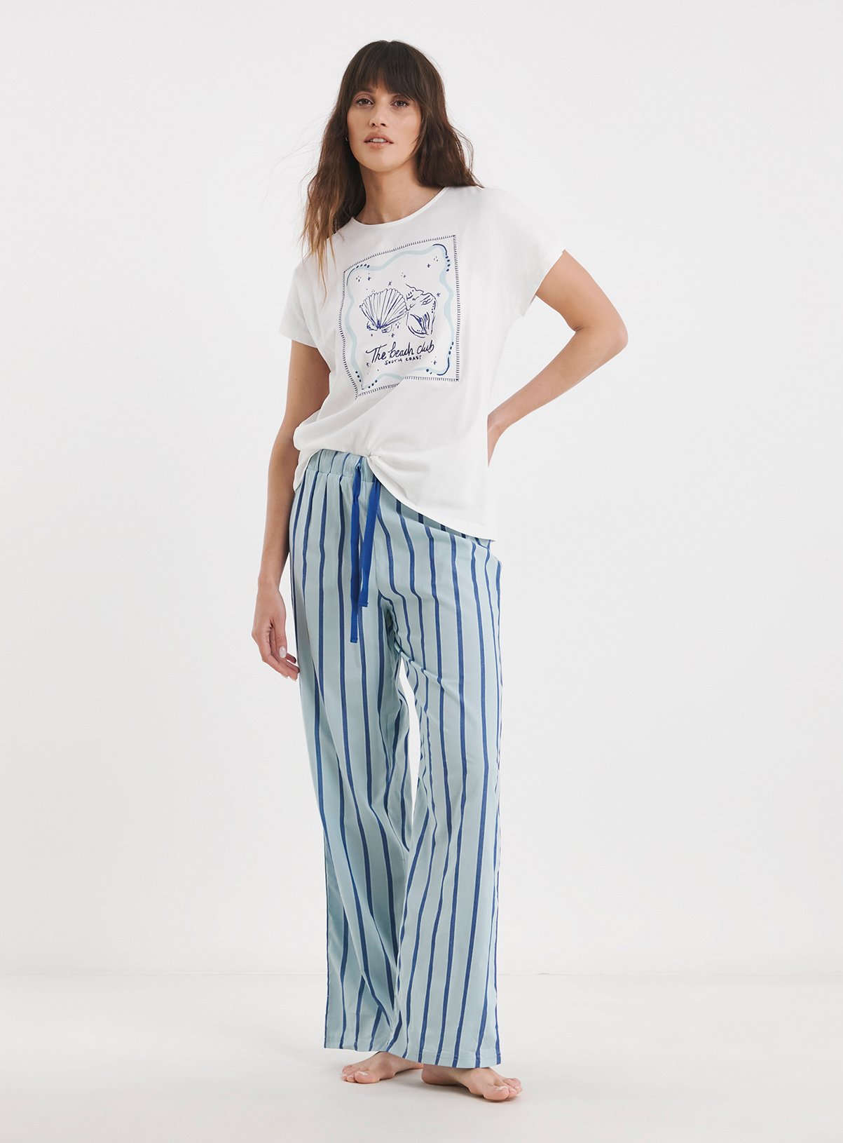 JD WILLIAMS Stripe Print Pyjamas 