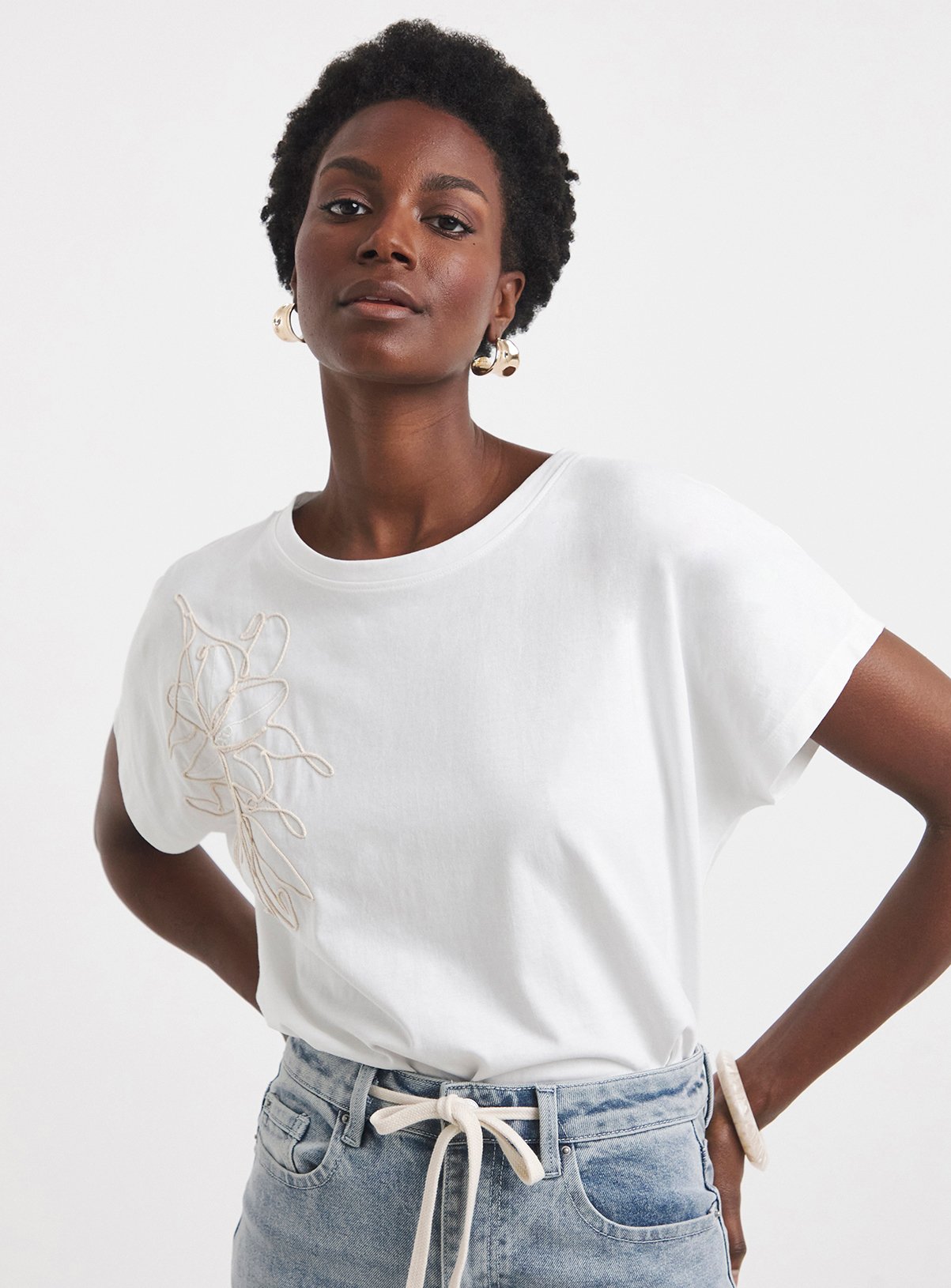 JD WILLIAMS Cornelli Placement T Shirt 