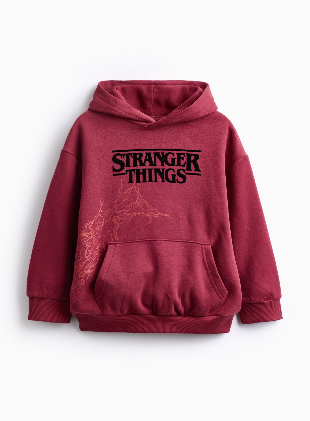Stranger Things Printed Red Overhead Hoodie