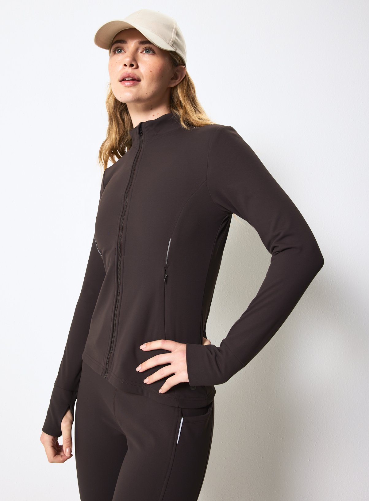 REAKTIV Chocolate Brown Thermal Performance Zip-Through Jacket XXL