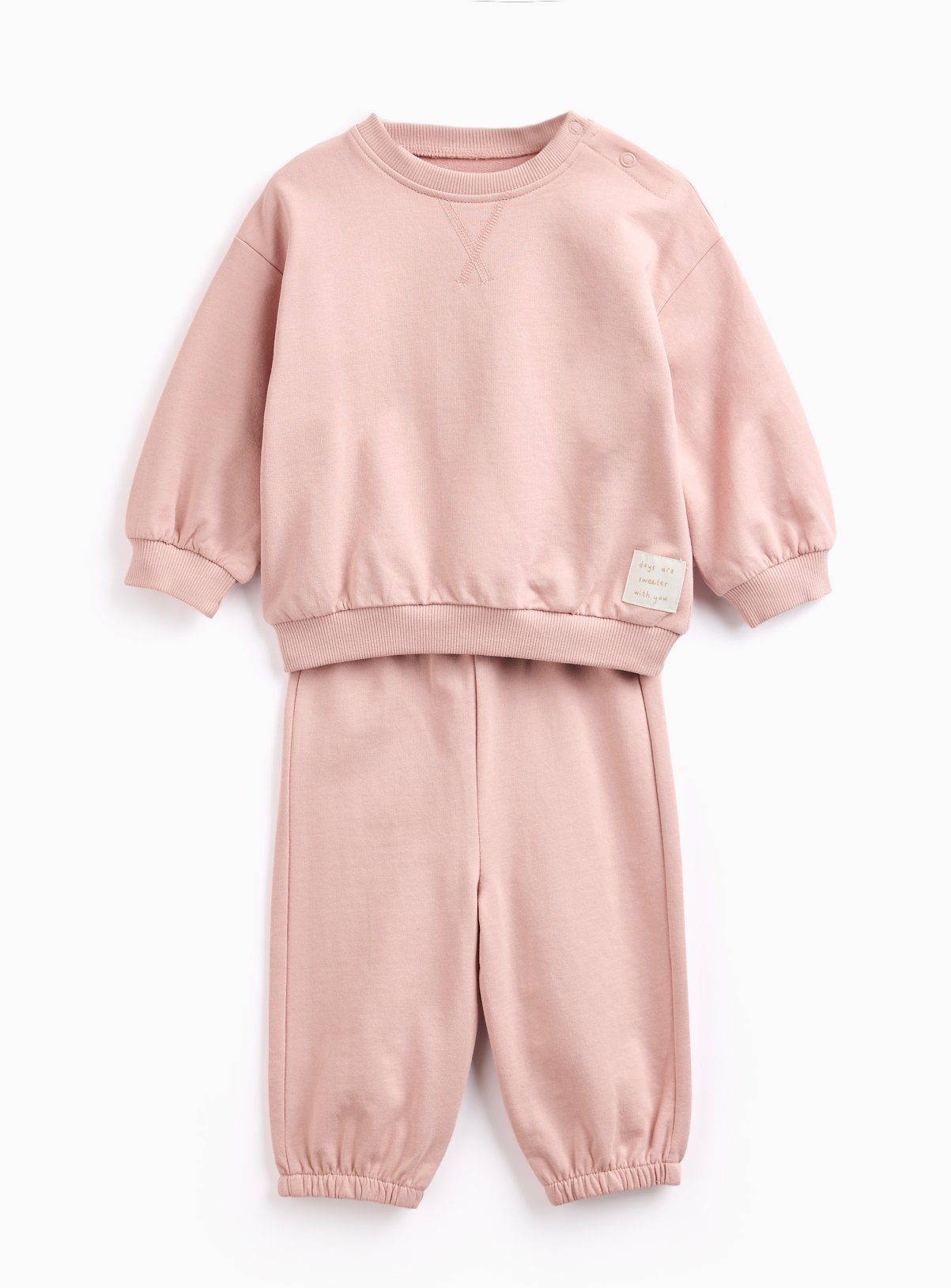 Pink Sweatshirt & Joggers Set 9-12 months