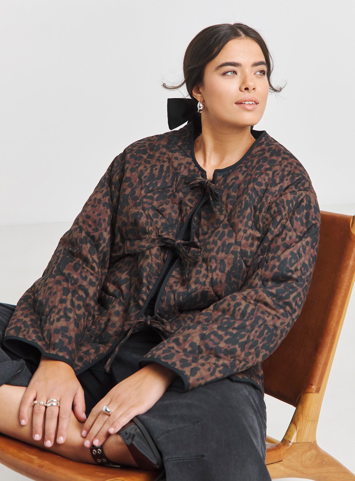 SIMPLY BE Leopard Printed Cotton Jacket