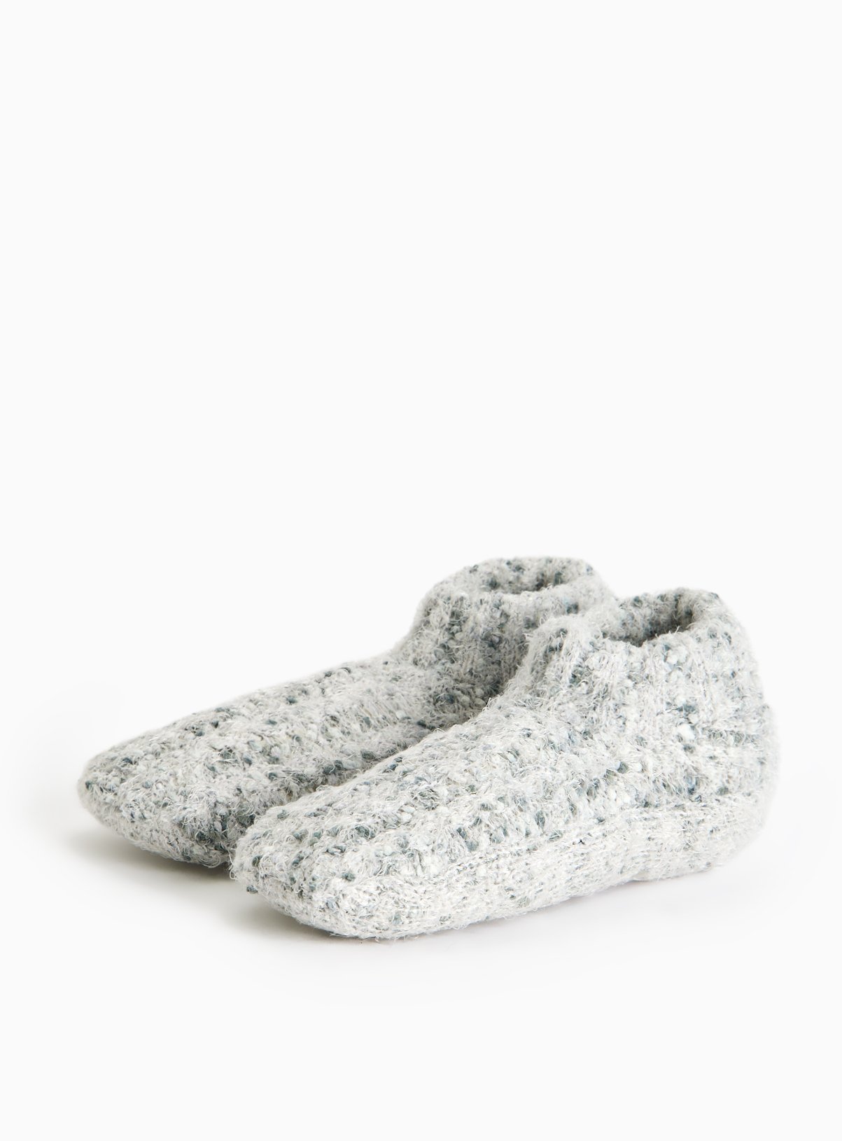 Grey Popcorn Footsie Socks