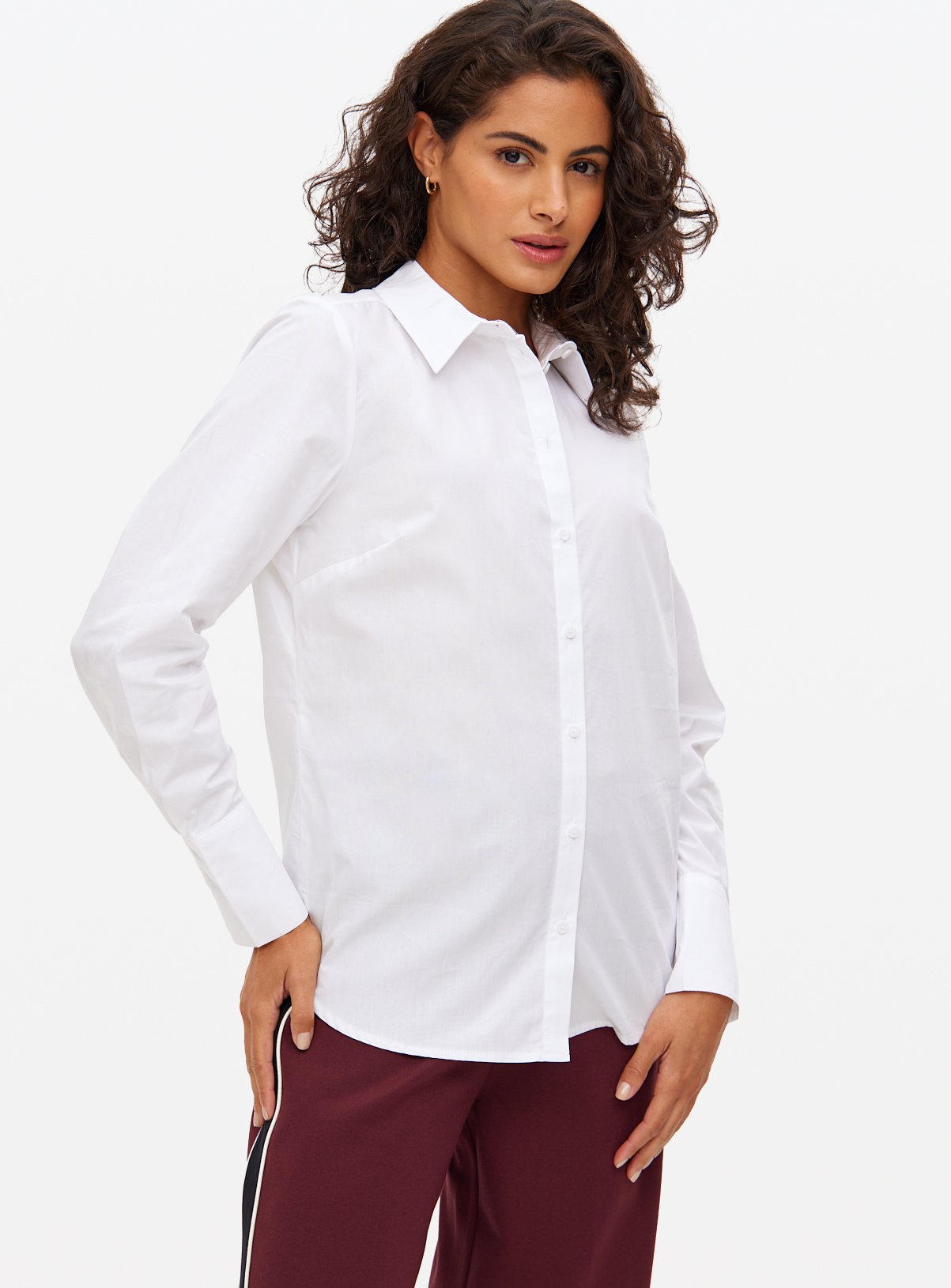 White Poplin Regular Shirt 