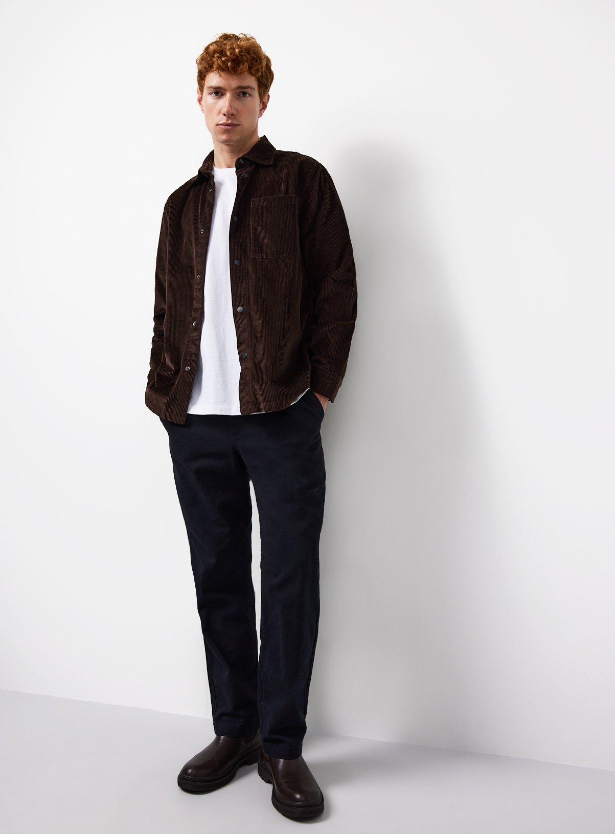 Brown Corduroy Overshirt M