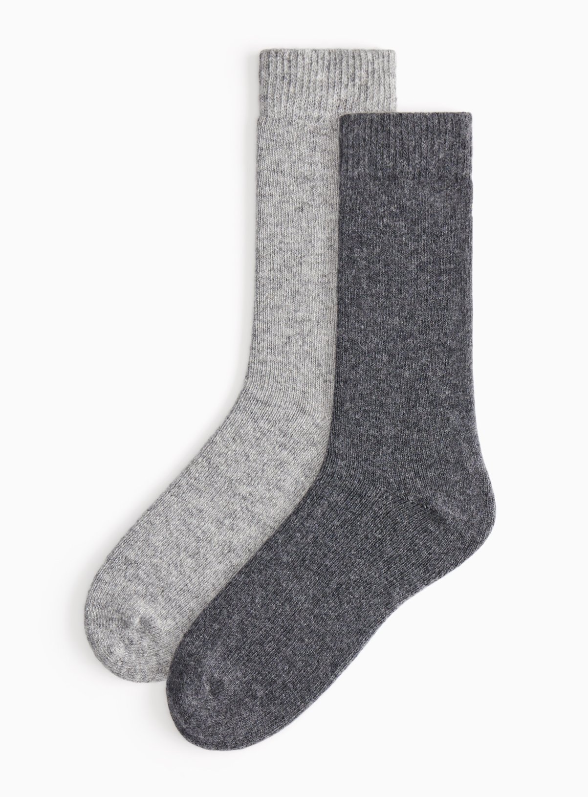 Premium Grey Cosy Socks with Cashmere 2 Pack 