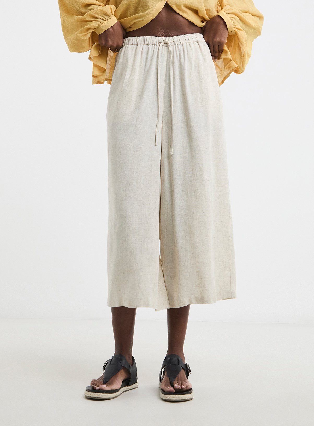 JD WILLIAMS Linen Culottes Stone 