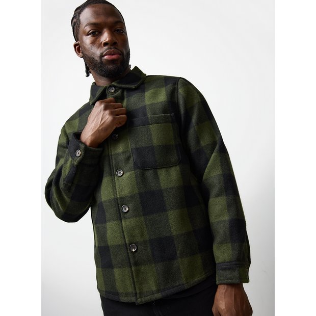 トップス SUBCULTURE BUFFALO CHECK JACKET GREEN 1 Buy Khaki Buffalo Check Shacket L | Gifts for him | Tu