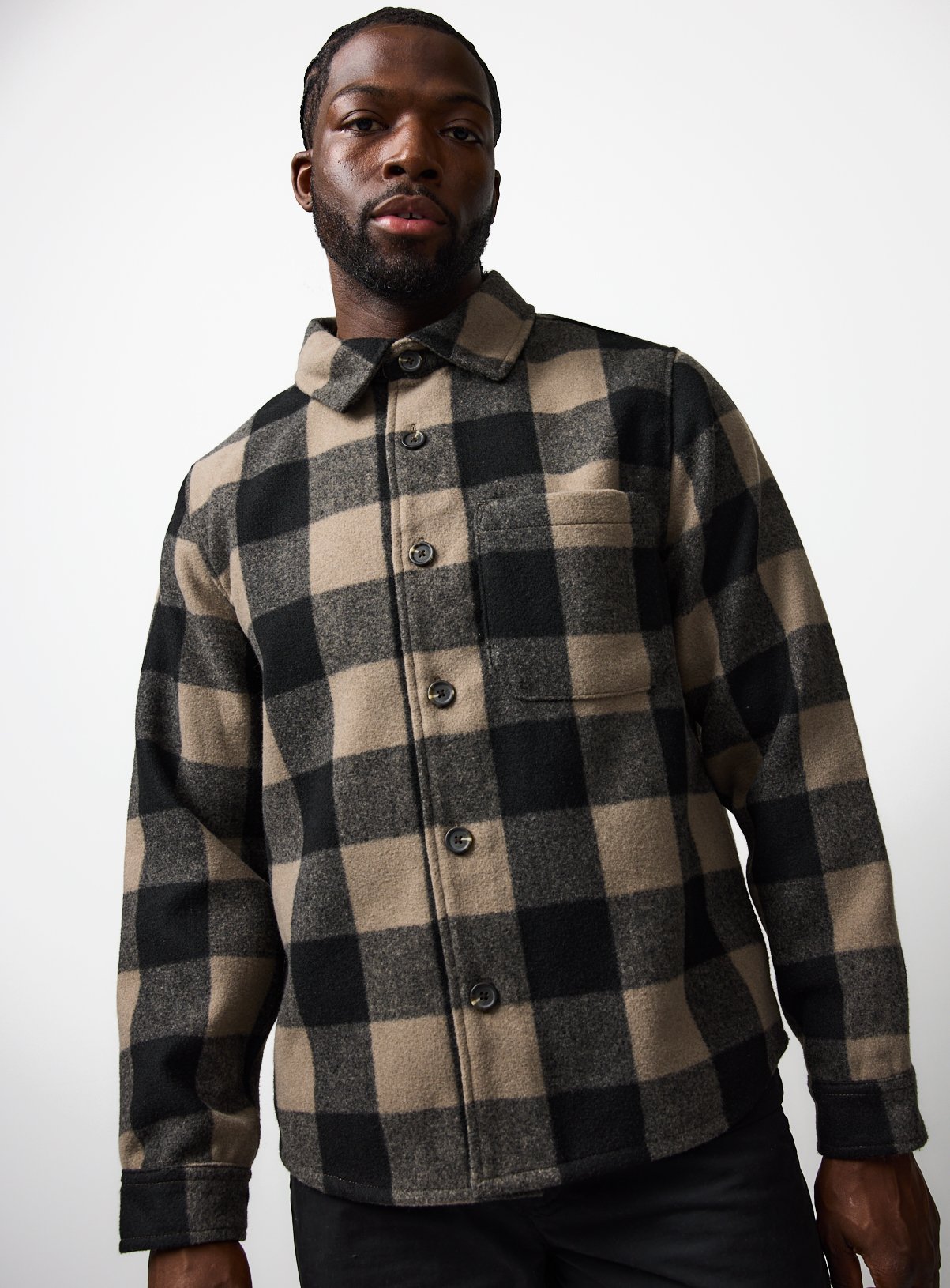Stone Buffalo Check Shacket L