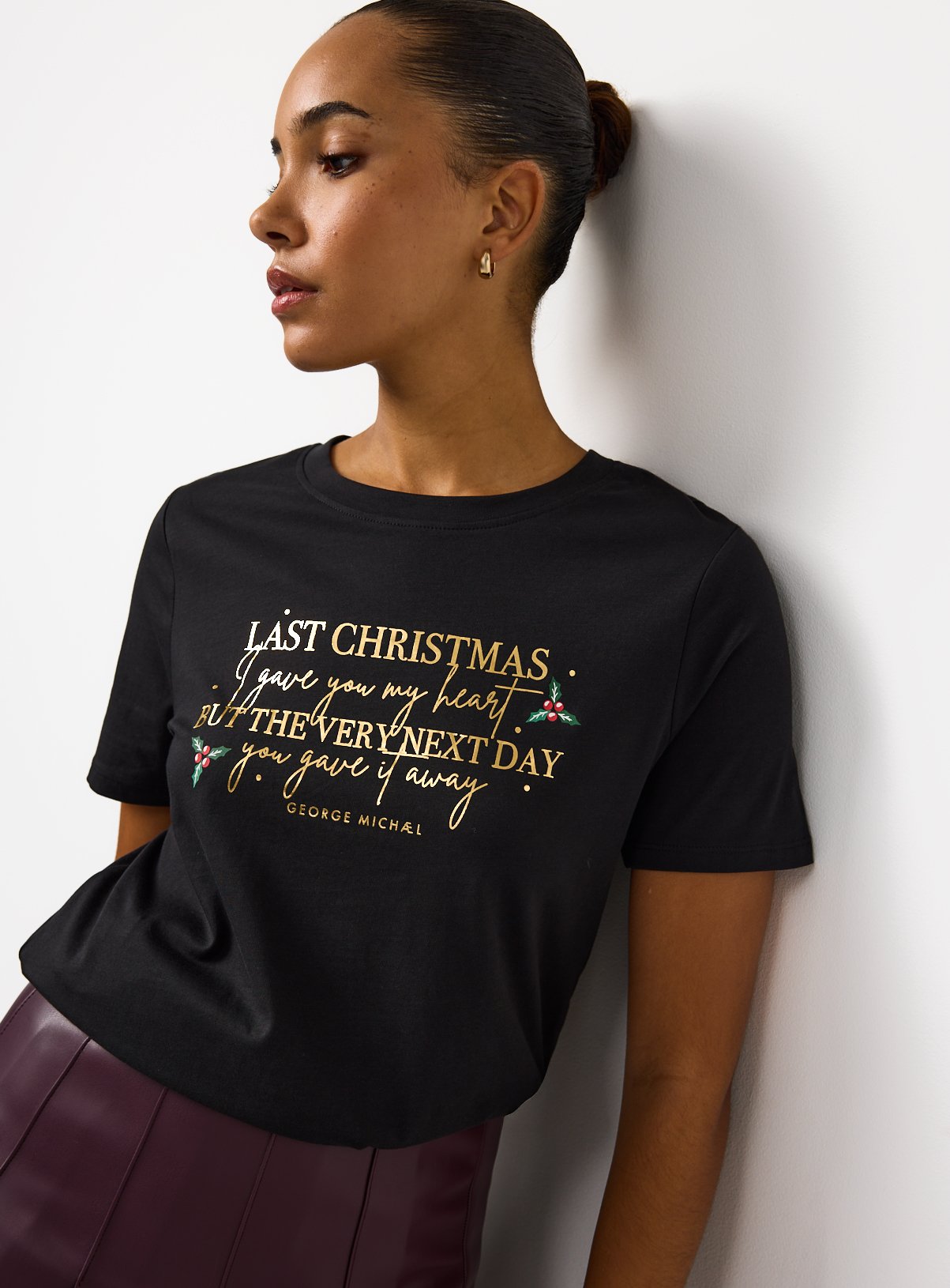 Last Christmas Lyric Printed Regular T-Shirt 