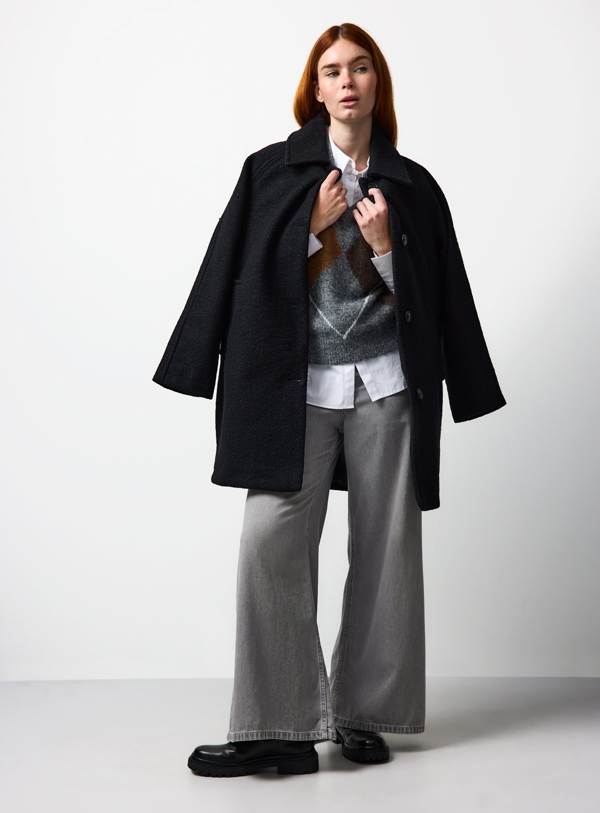 Black Slim Dolly Car Coat S