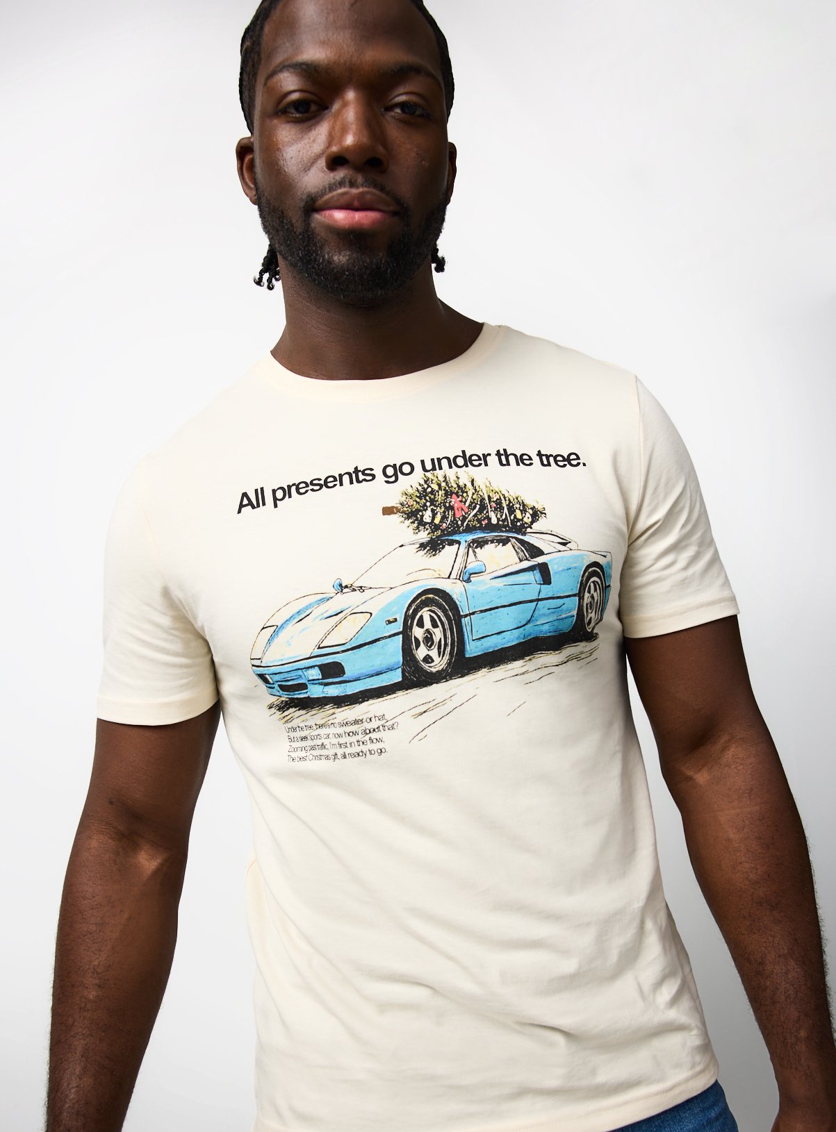 Christmas Car Graphic Print T-Shirt XL