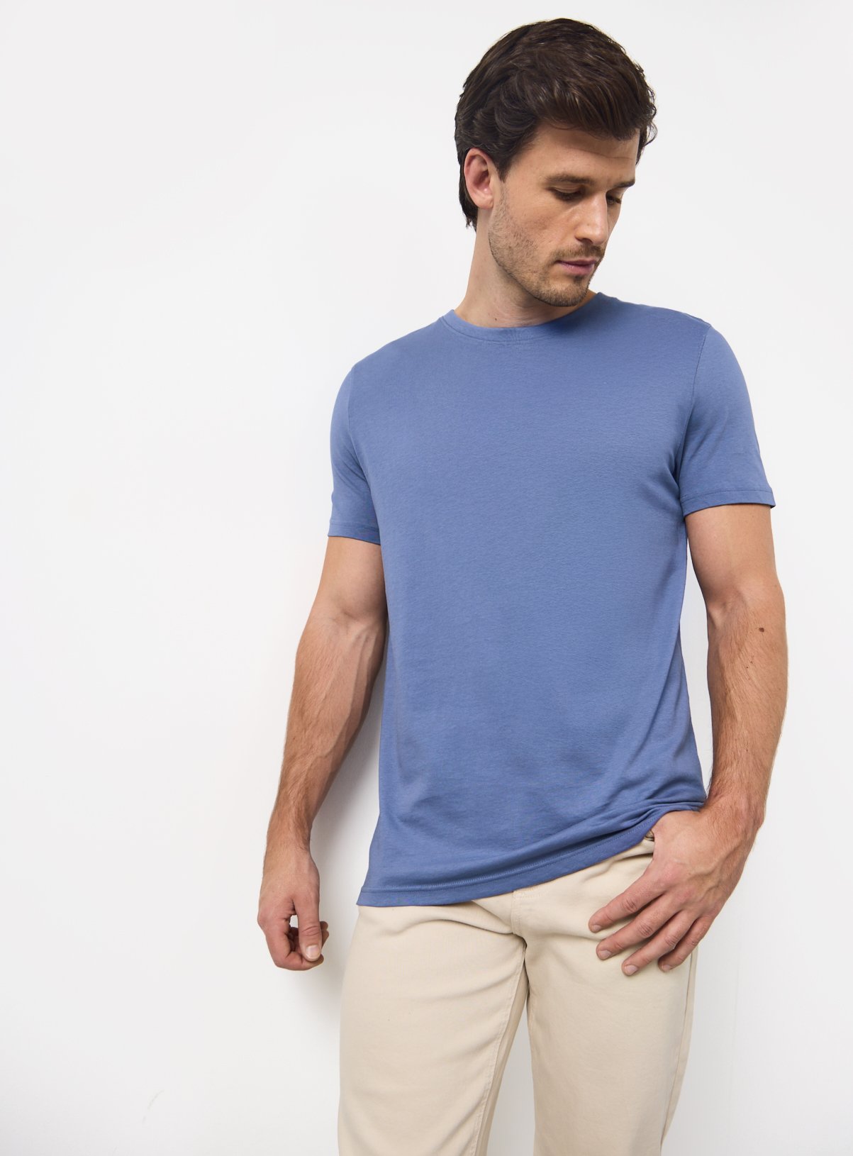 The Pure Cotton Tee - Light Blue M