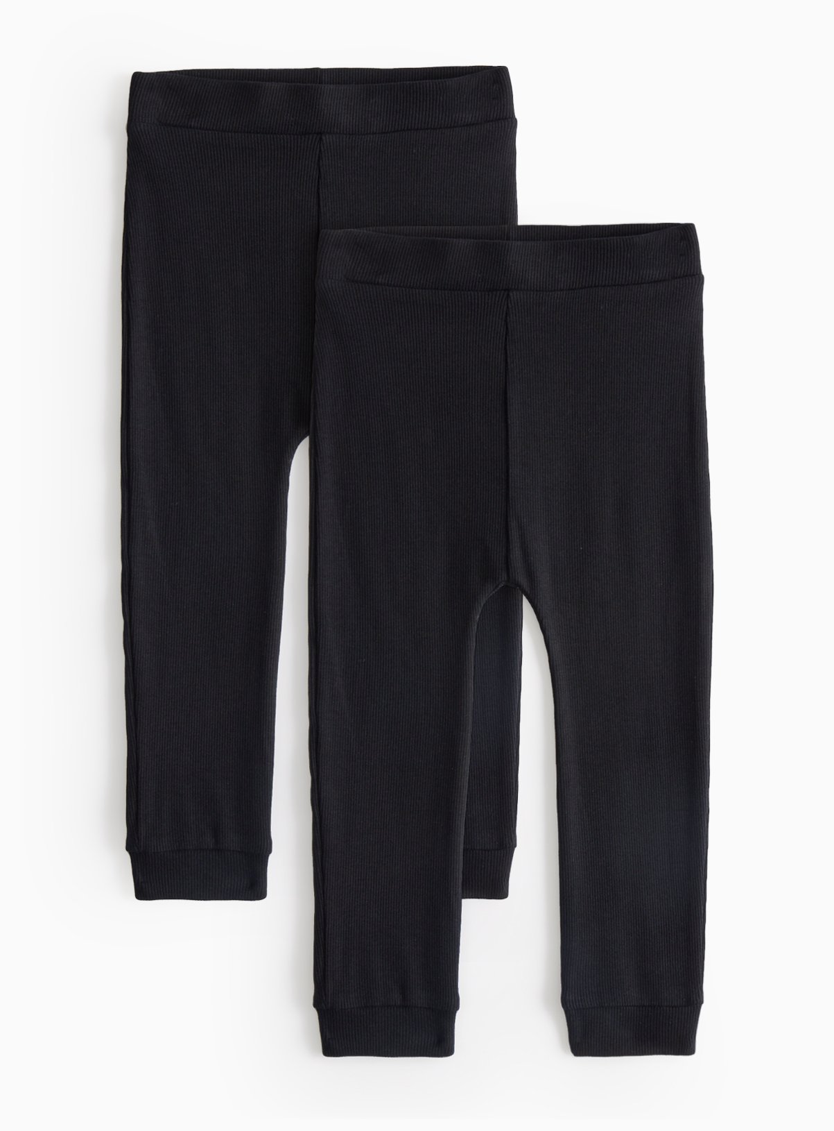 Plain Black Leggings 2 Pack