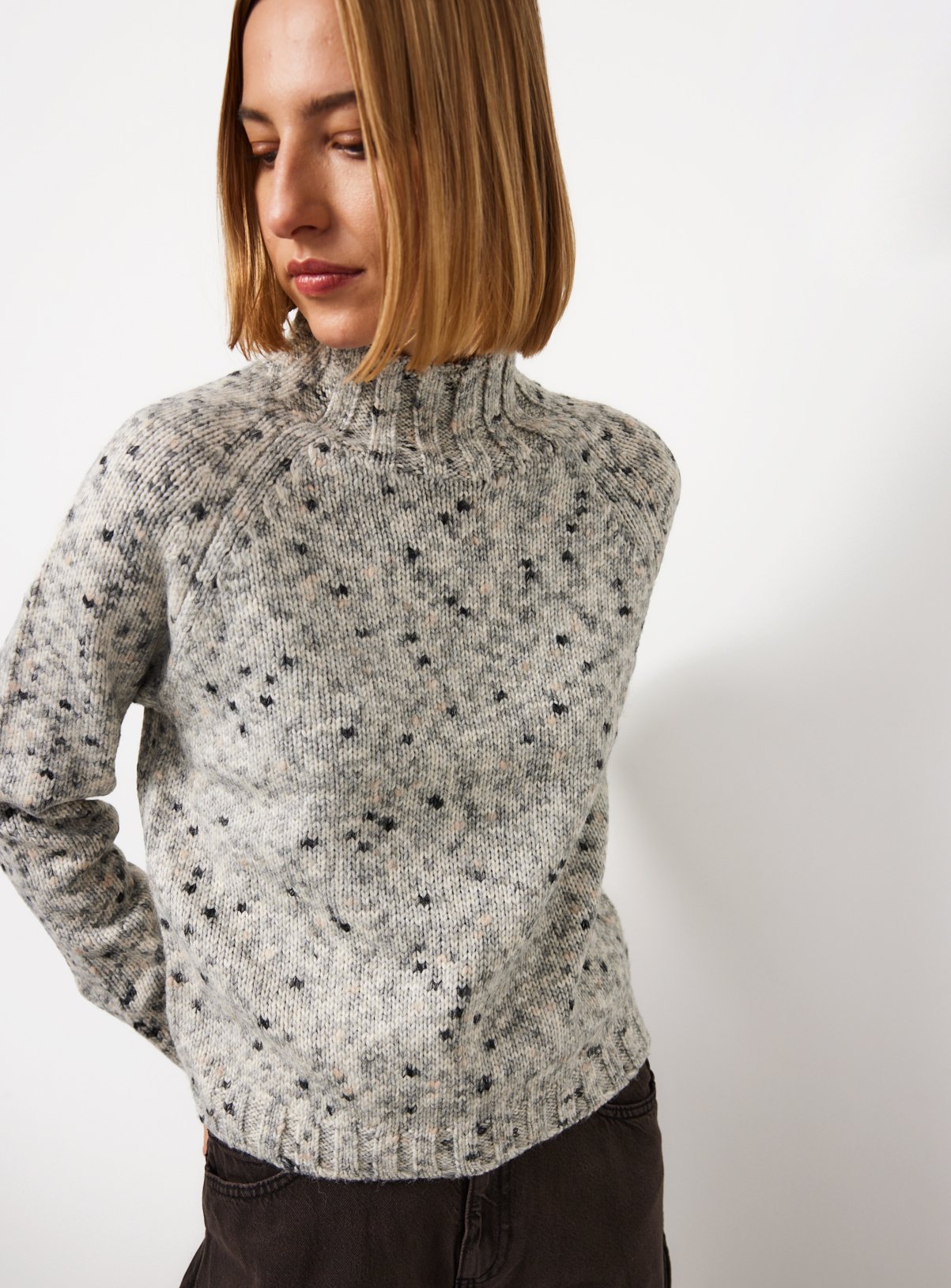 Nep Knitted High Neck Jumper