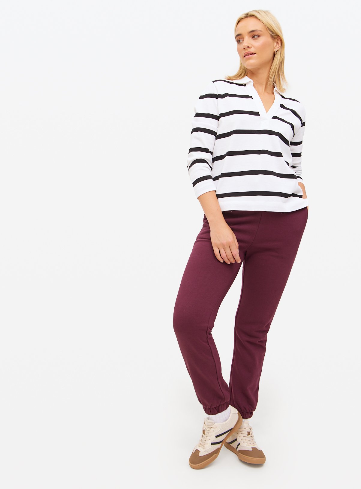 Dark Red Core Tapered Co-ord Joggers M