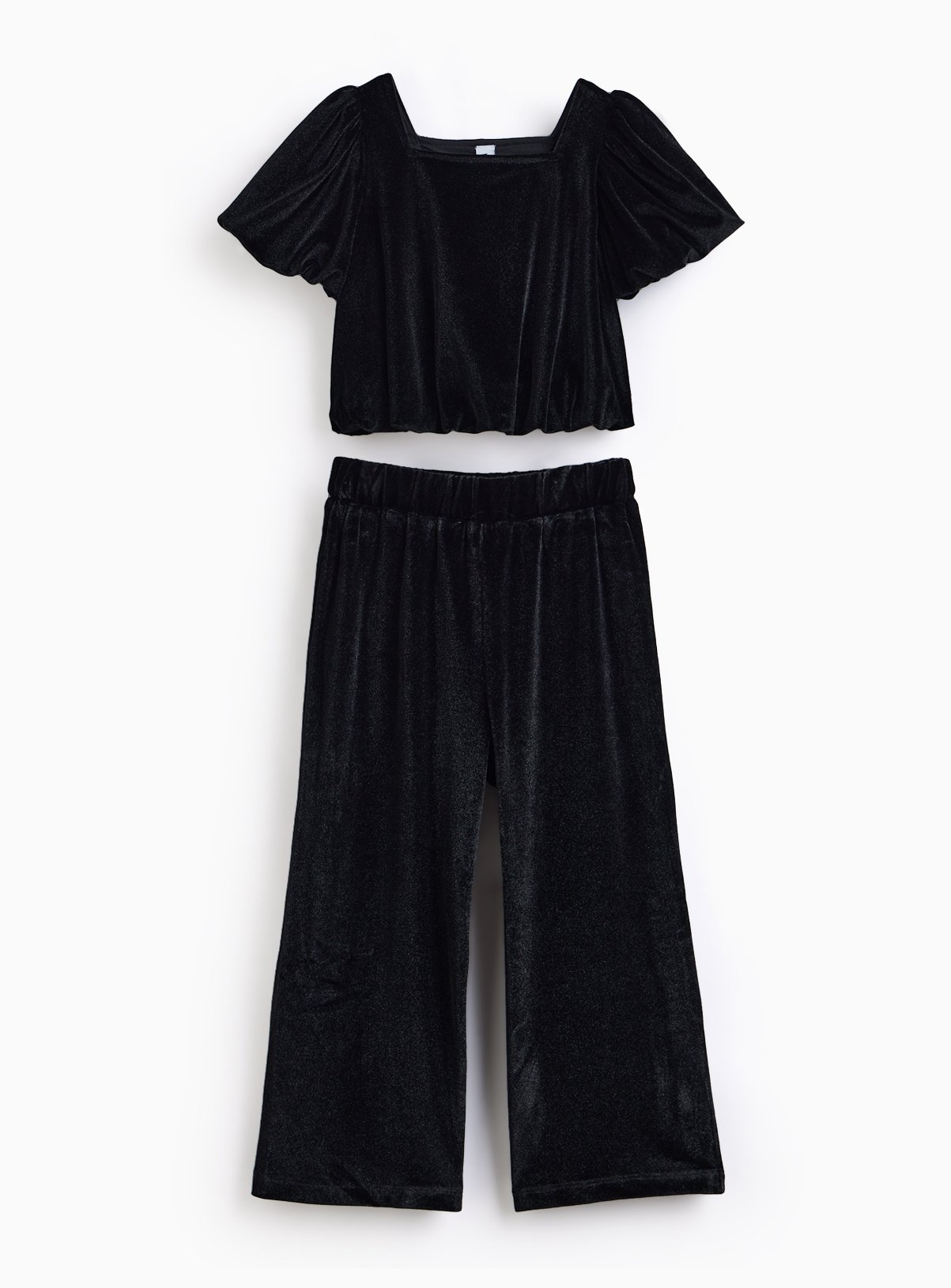 Black Velour Top & Trousers Set 10 years