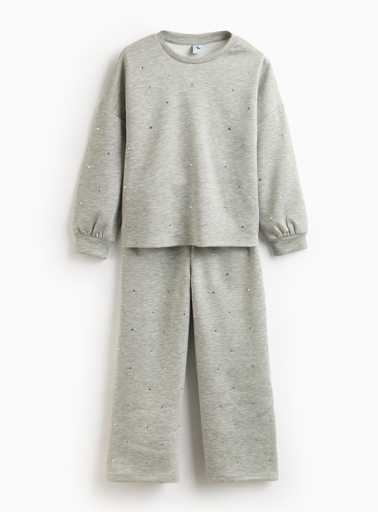 Hotfix Embellished Scuba Sweat Set