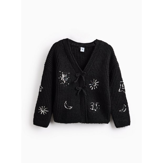 Zara Black Bow Cardigan 未開封】ANDMARY Sheer Ribbon Cardigan