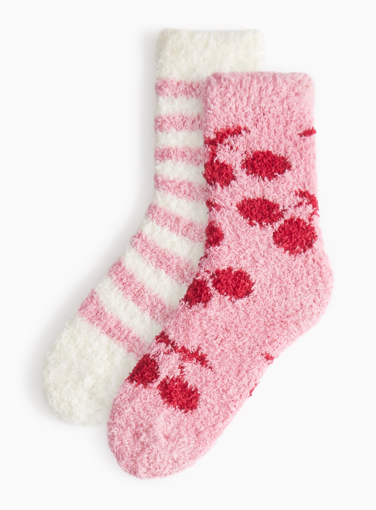 Cherry Stripe Cosy Socks 