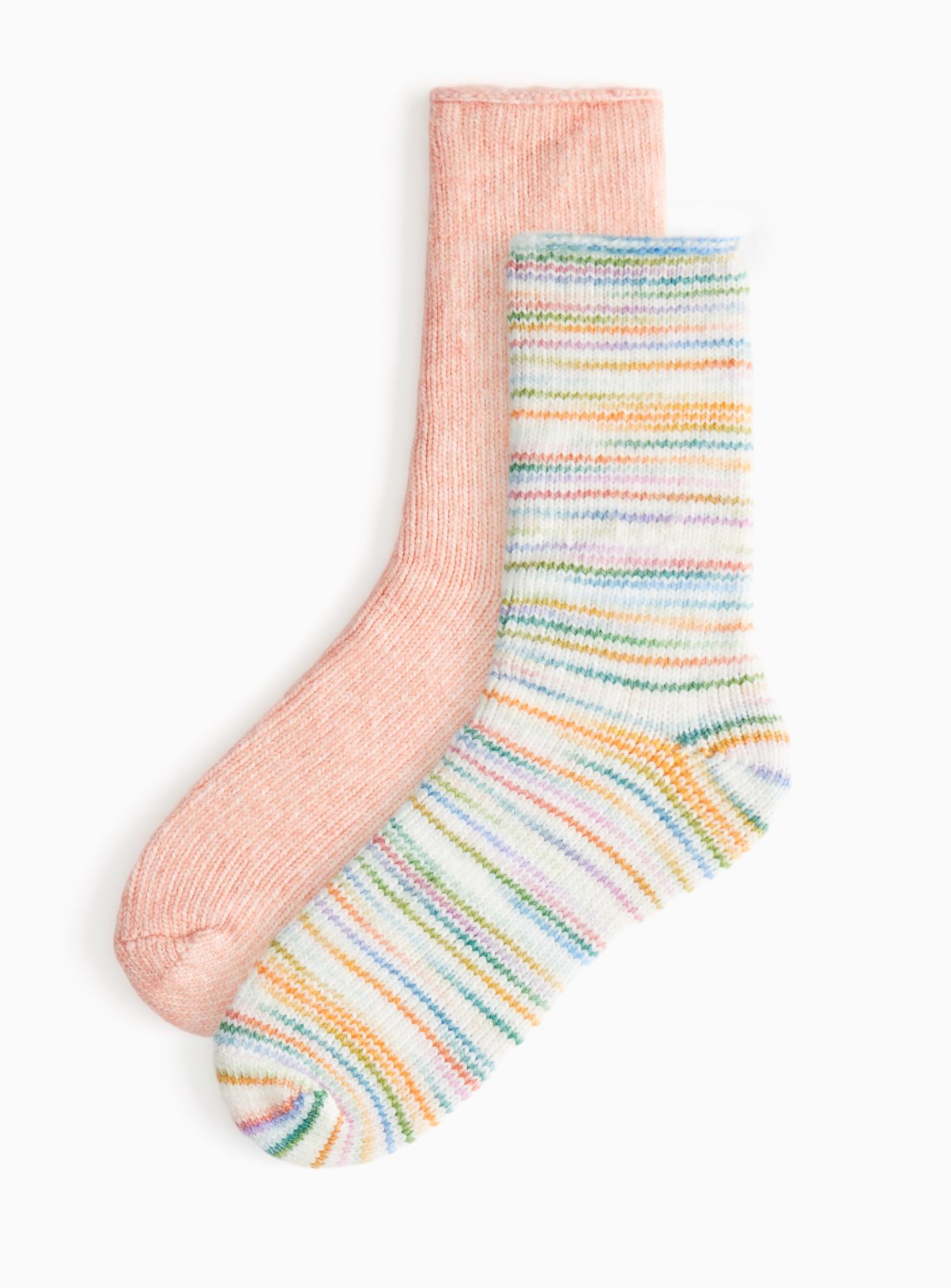 Space Dye Brushed Thermal Ankle Socks 2 Pack 4-8