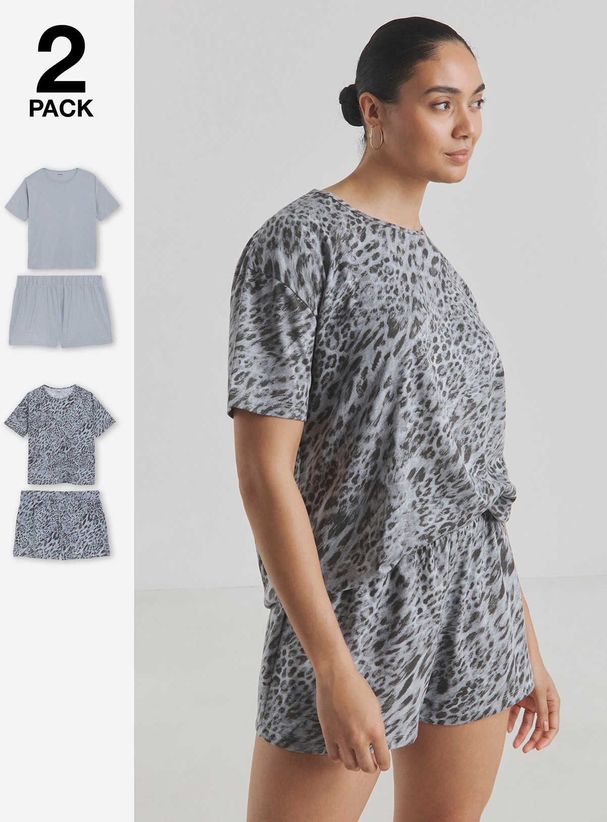 SIMPLY BE 2 Pack Shortie Pyjama Set 