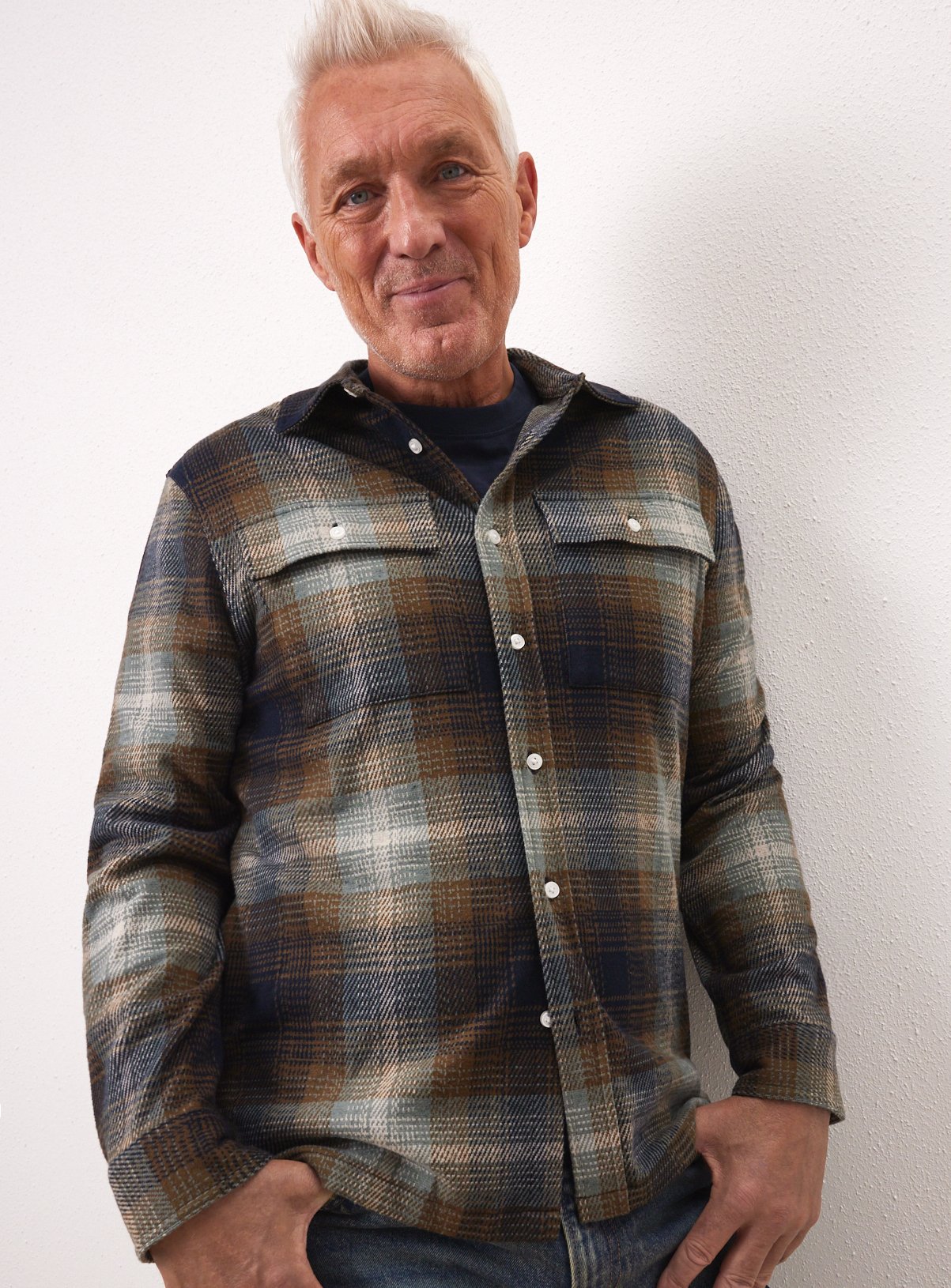 UNION WORKS Green Check Overshirt 