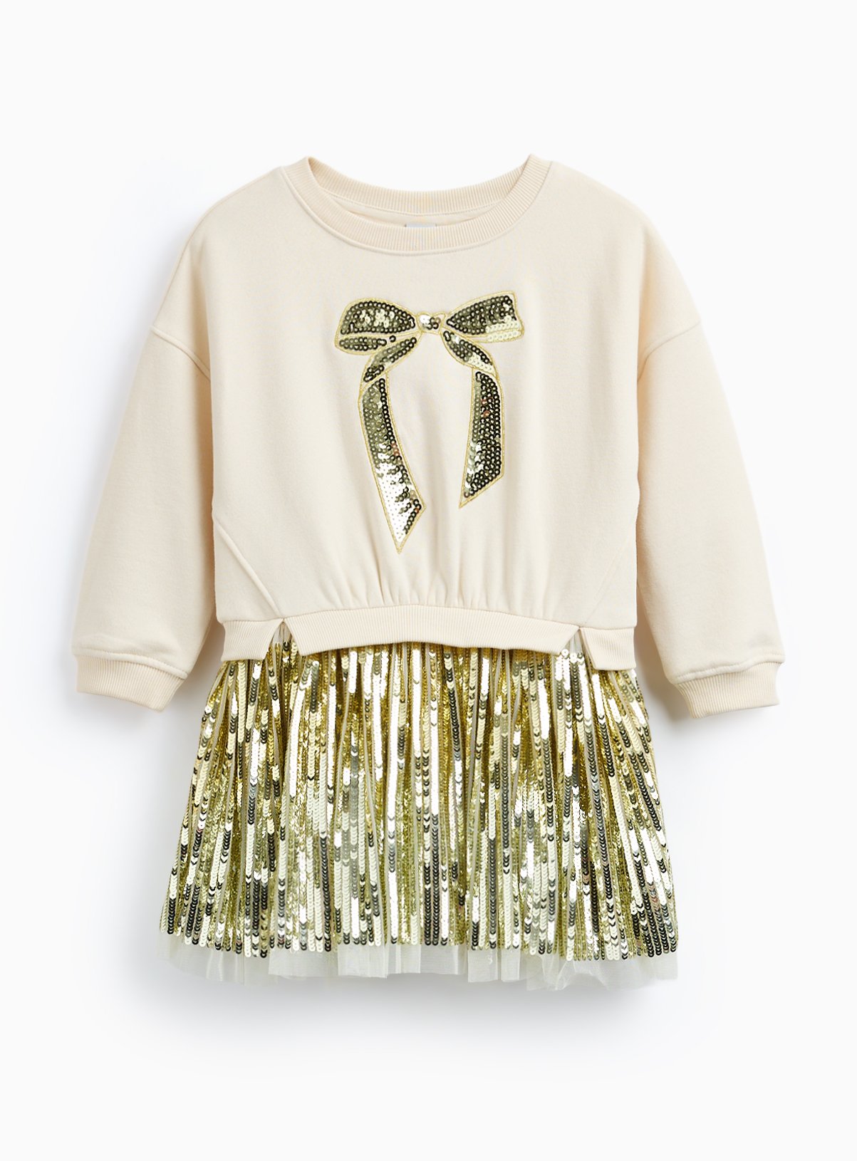 Sequin Party Tutu Sweatshirt Dress 