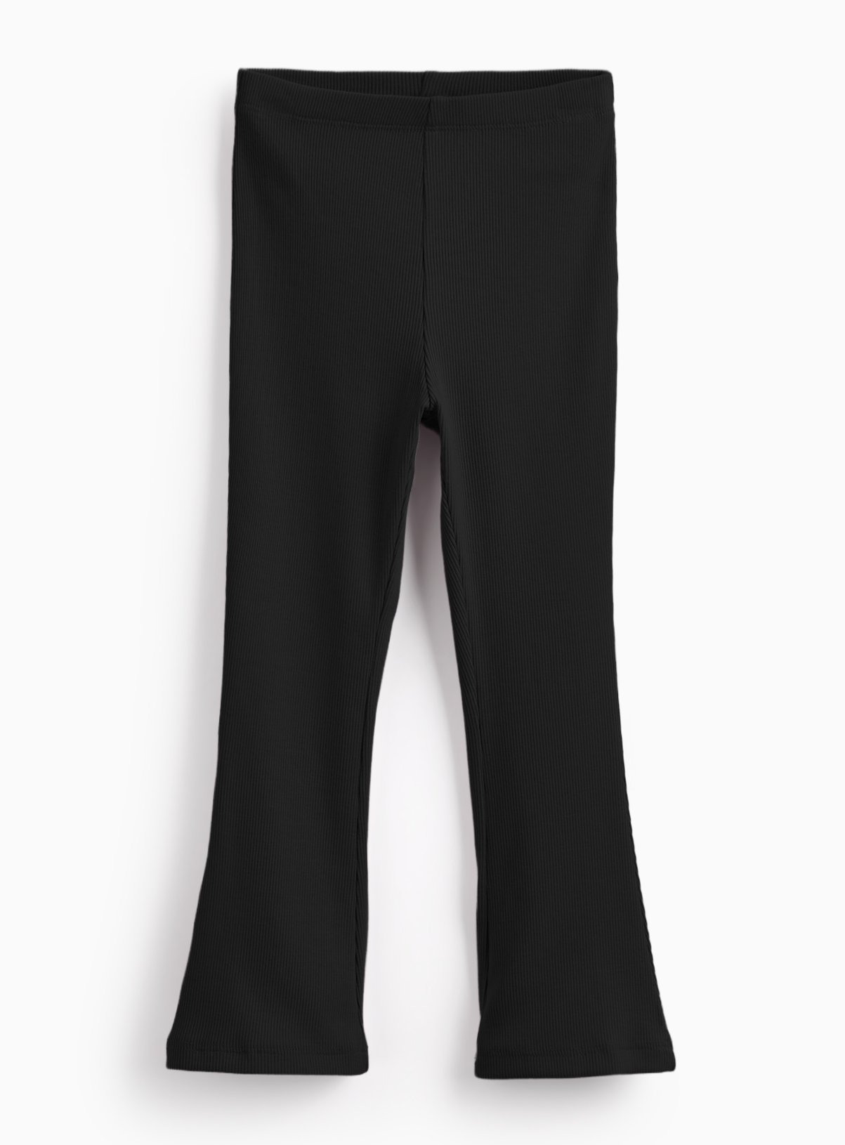 Black Flared Ribbed Leggings 3-4 years
