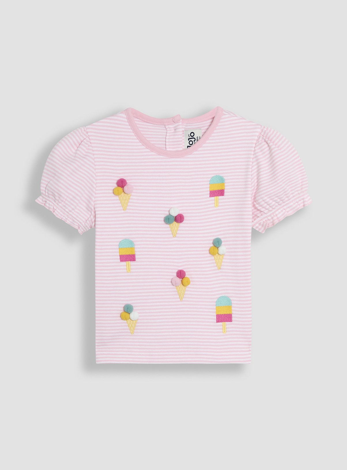 JOJO MAMAN BÉBÉ Ice Cream Embroidered T Shirt