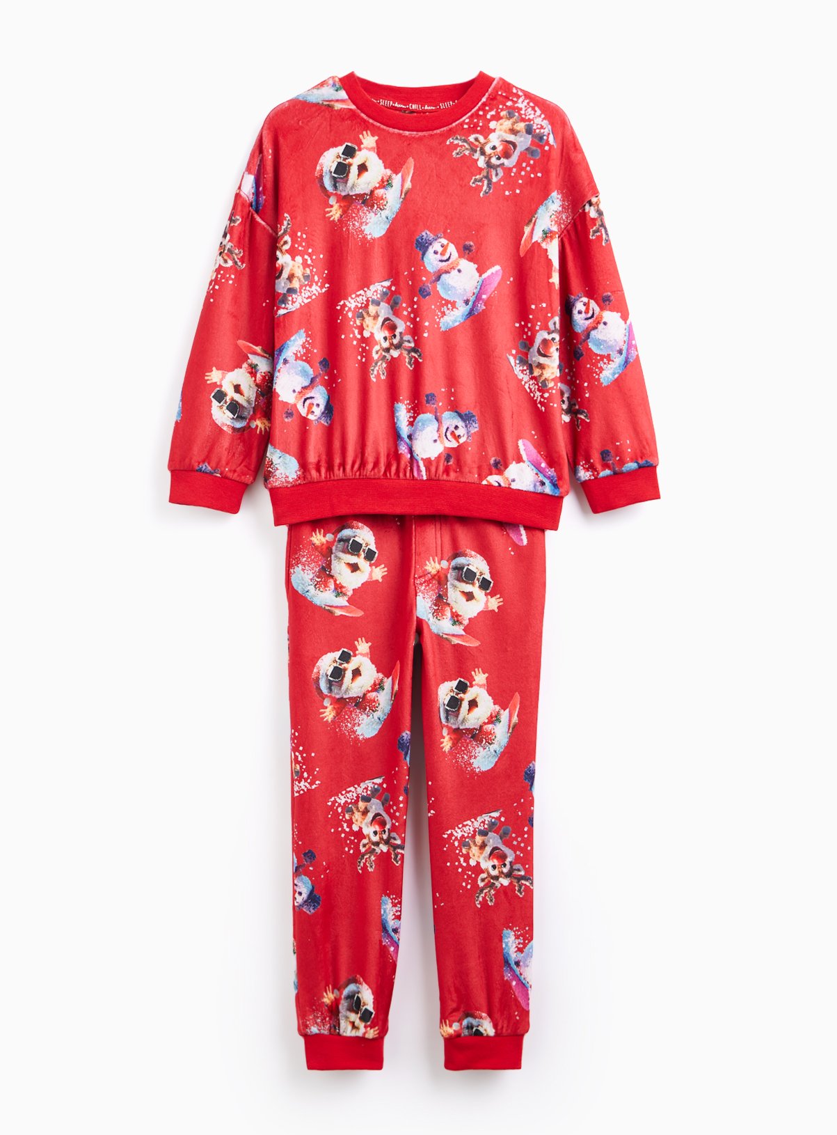 Red Christmas AI Printed Pyjama Set 13-14 years
