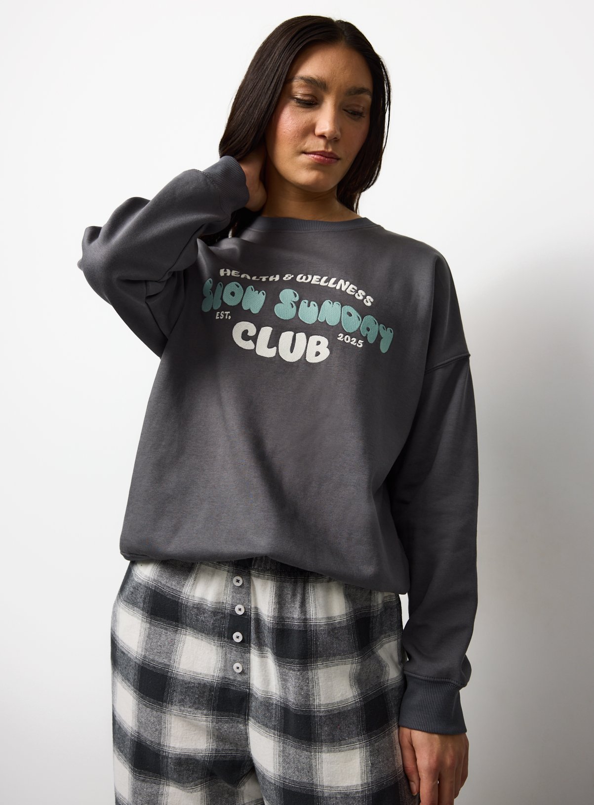 Mono Slow Sunday Sweatshirt Pyjama Set 24