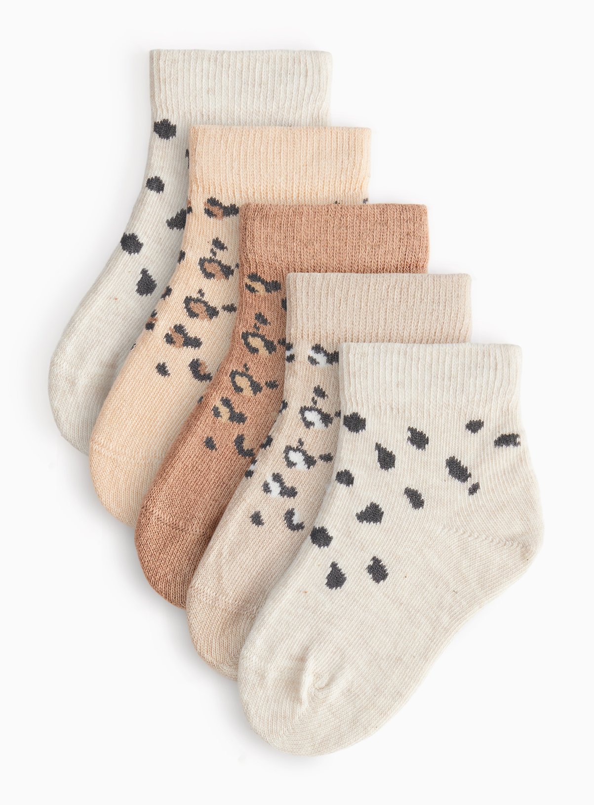 Leopard Print Socks 5 Pack
