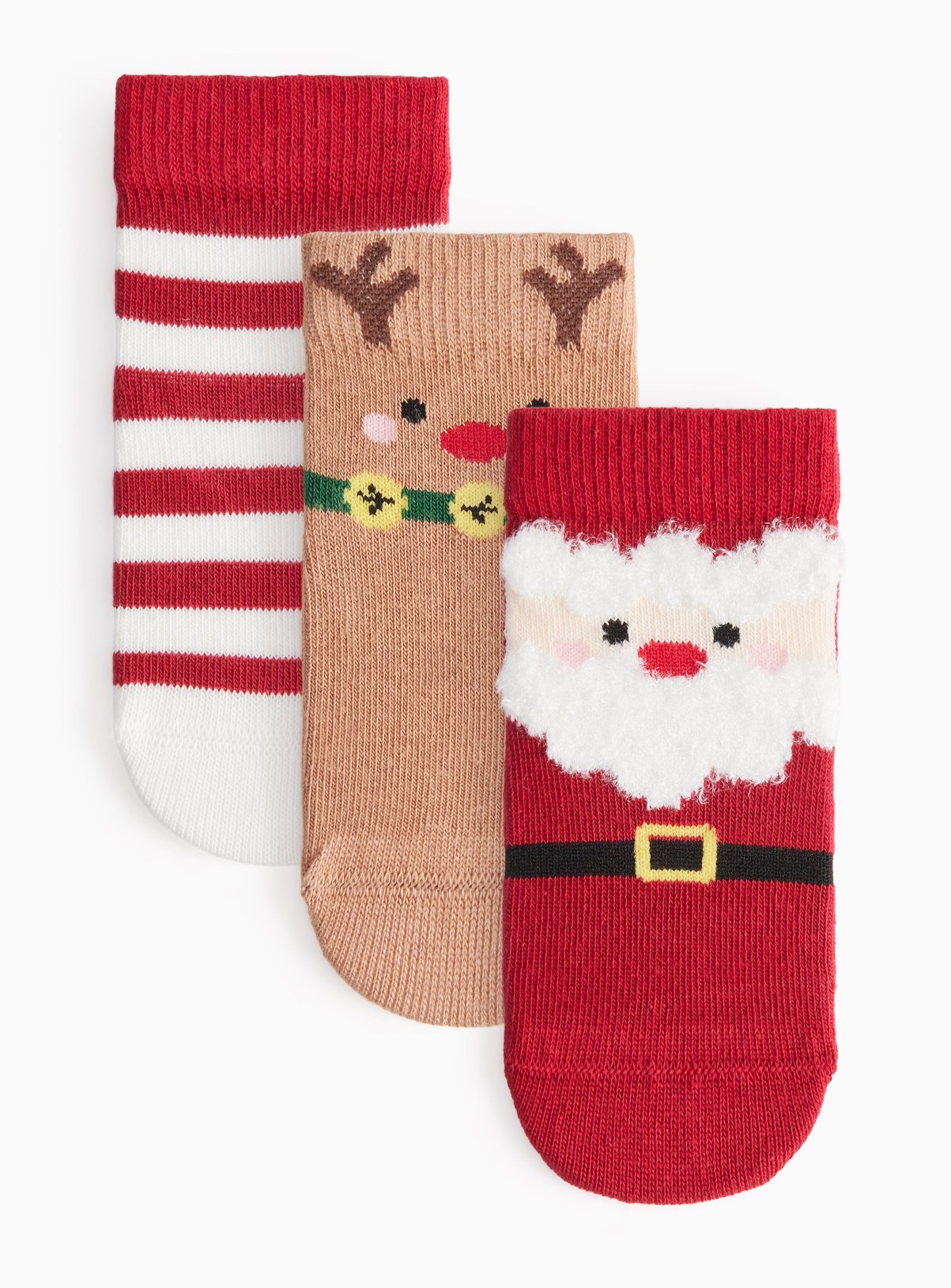 Unisex Santa Christmas Socks 3 Pack 