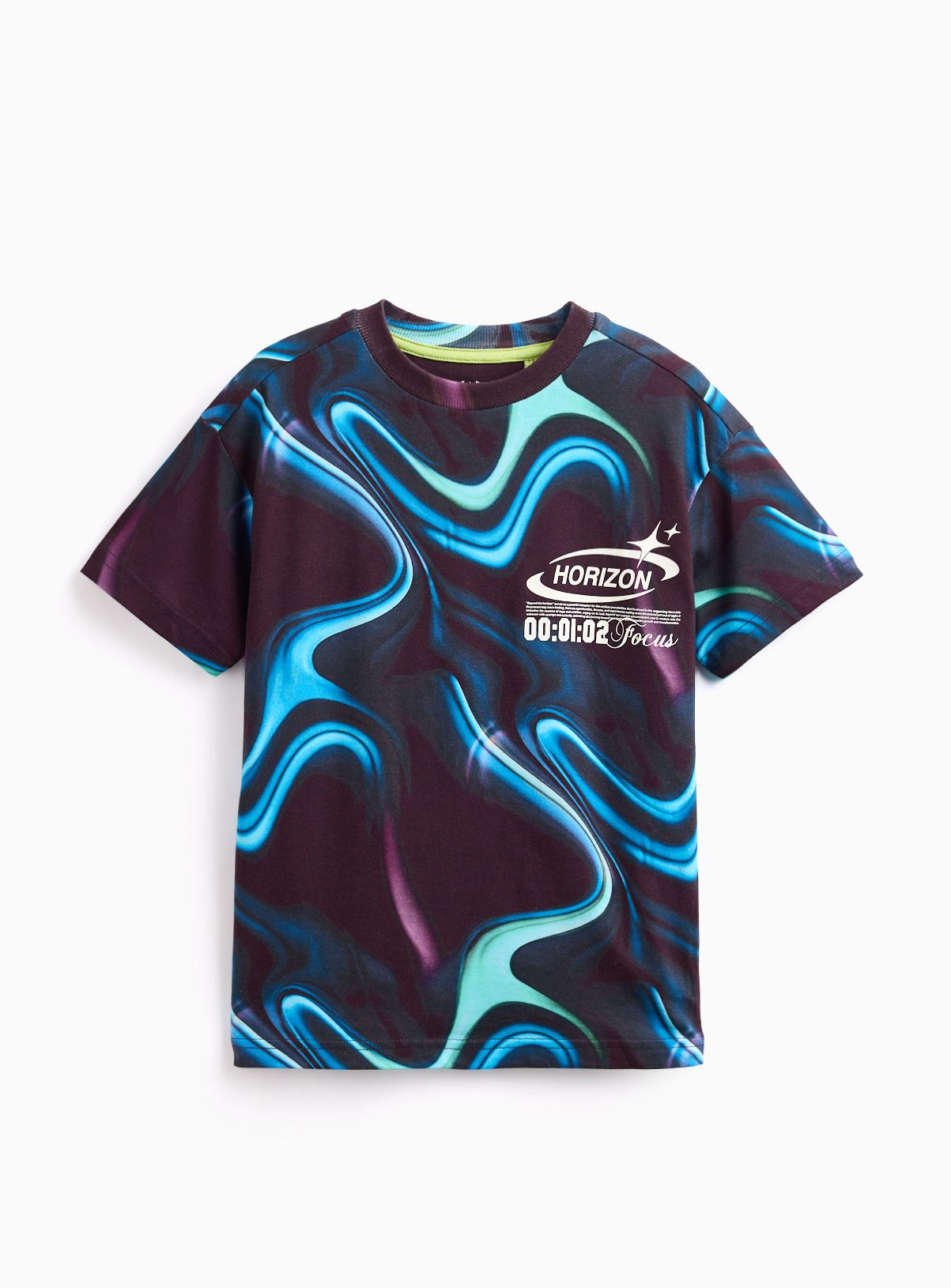 Blue Marble Galaxy Graphic T-Shirt 